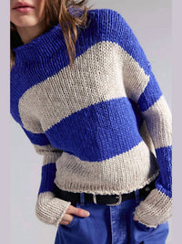 Free People - Opal Rollneck Knit Stripe Sweater