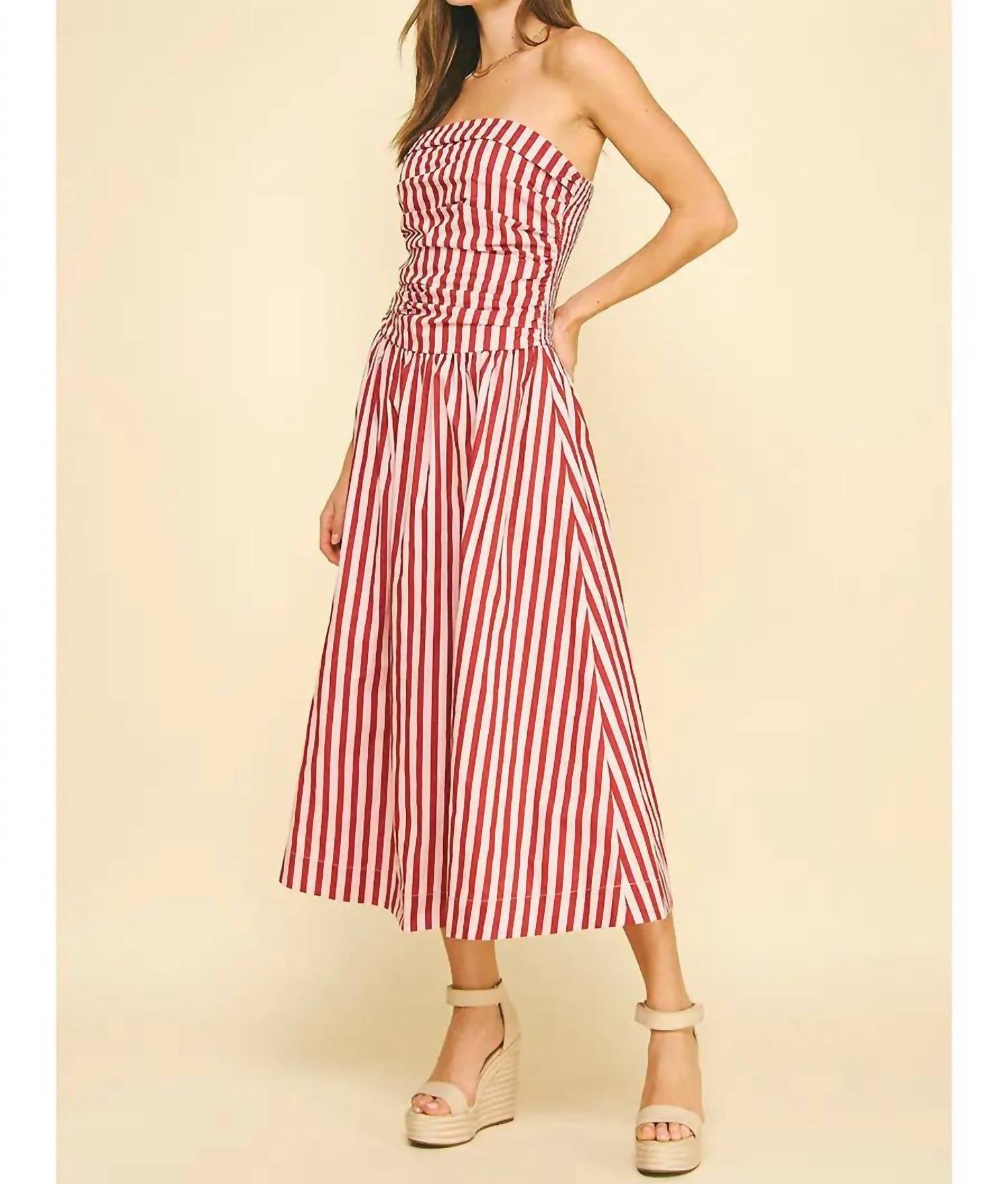 Pinch - Stripe Tube Maxi Dress