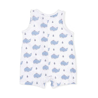 Angel Dear - Kids Bubbly Sailor Whales Sleeveless Shortie Romper