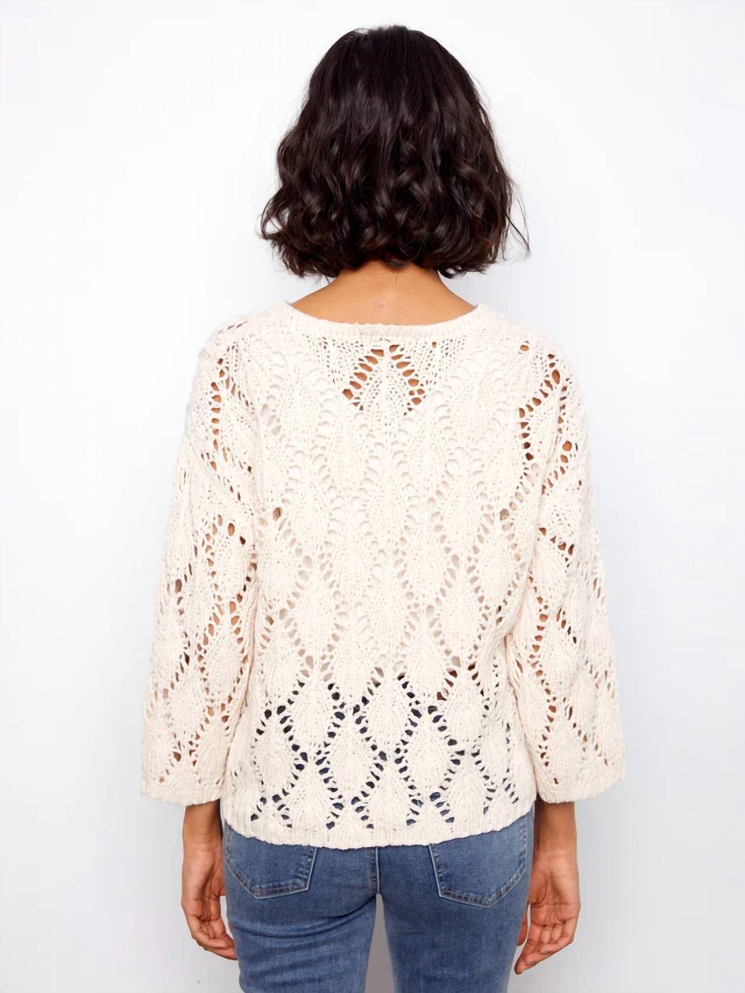 Charlie B - Crochet Crew Neck Sweater