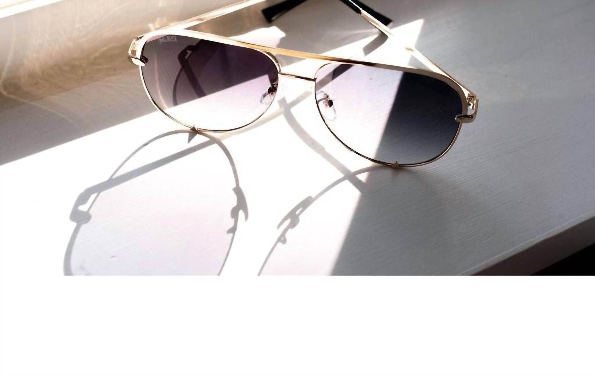 Julia Rose Women's Alex Aviator Sunglasses in gold gray - women's accessory
