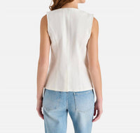 STEVE MADDEN Wesley Sleeveless Top in white - women's tank top - detail view