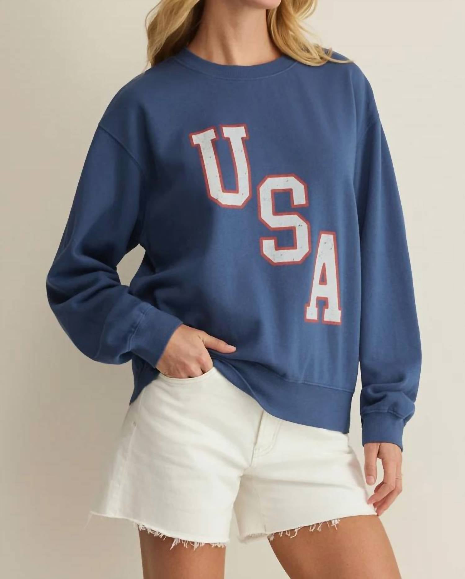 Z Supply - Americana Boyfriend Sweatshirt