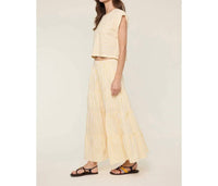 Wishlist - Striped Top And Midi Skirt Set