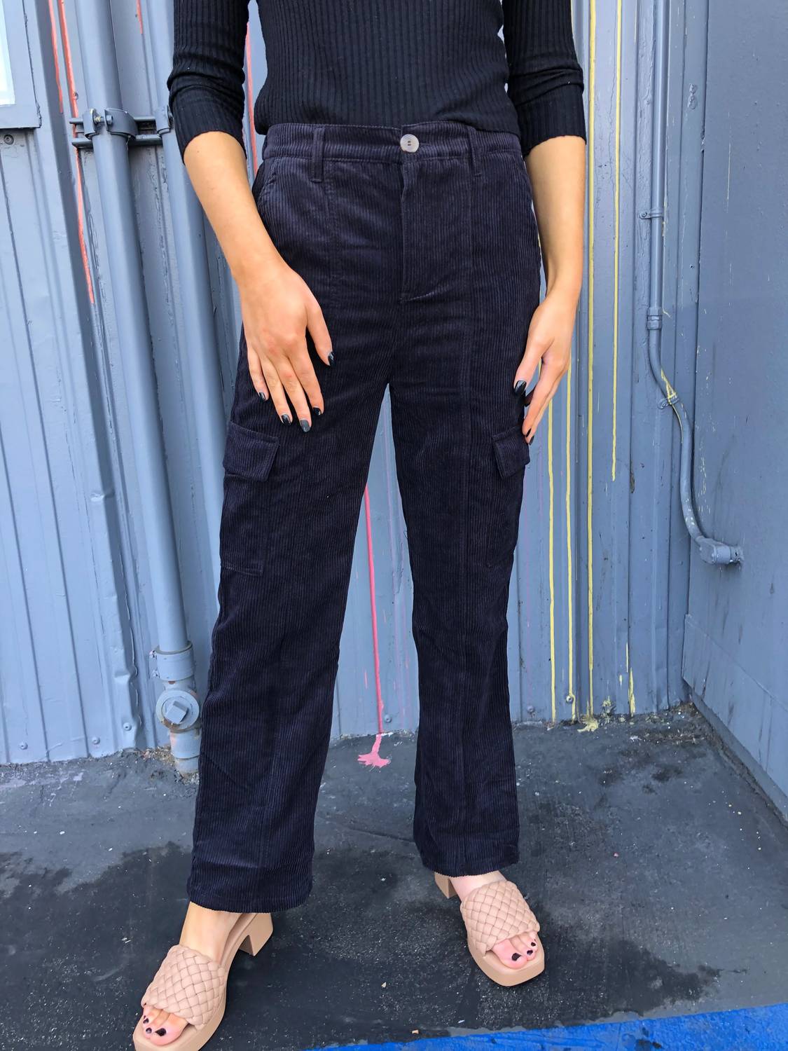 Love Tree - Callie Corduroy Cargo Pants
