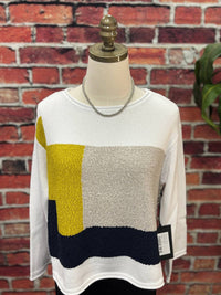Olivia by Habitat Women's Modern Colorblock Knit Sweater in multicolor - women's sweater