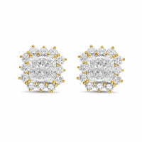 Diana M Jewels - Women's Radiant Lab-Grown Diamond Stud Earrings (12.00 Ct TCW) - Luxe