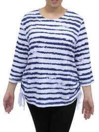 Links - Women's Striped Drawstring Top