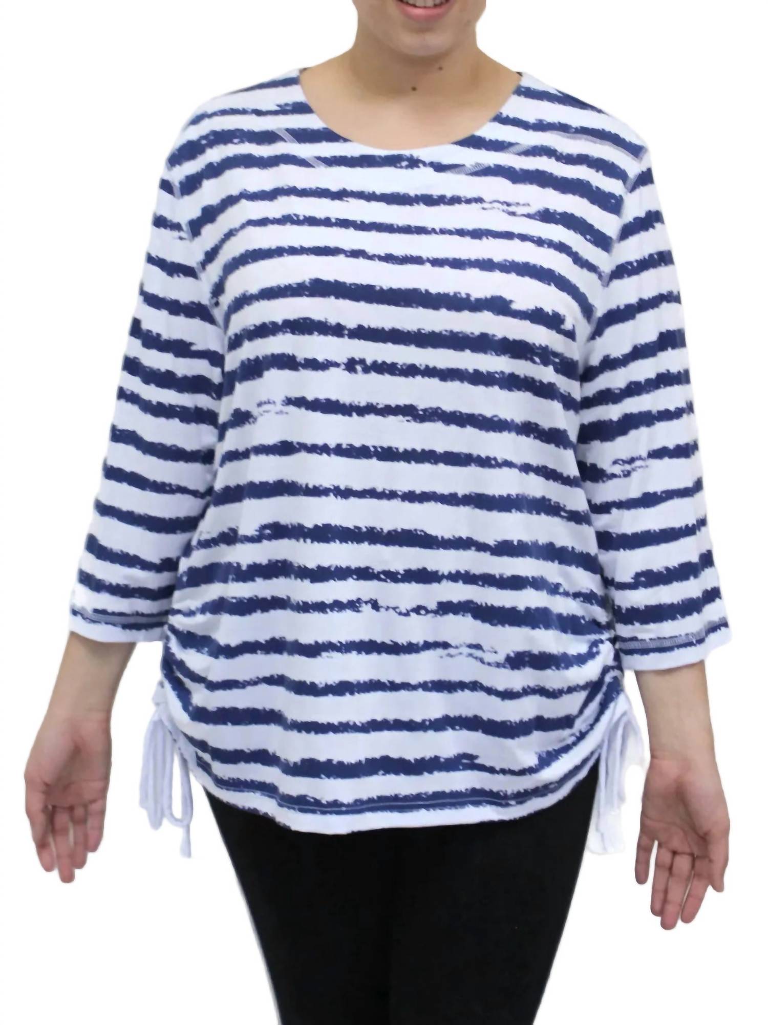 Links - Women's Striped Drawstring Top
