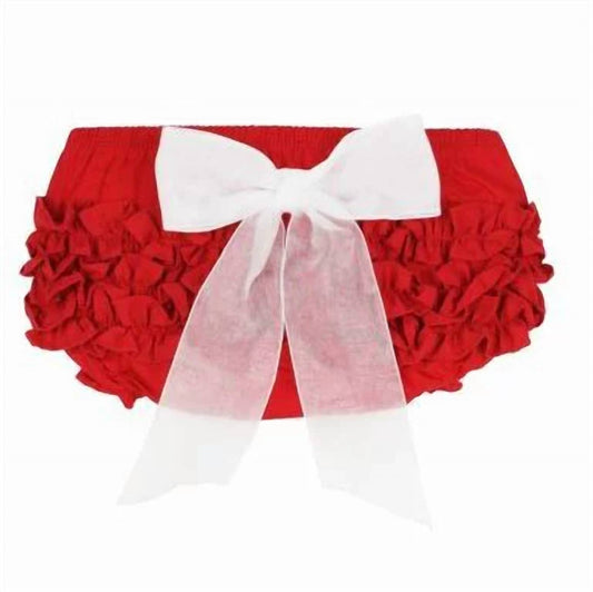 Rufflebutts - BABY GIRLS DIAPER COVER WITH ORGANZA BOW