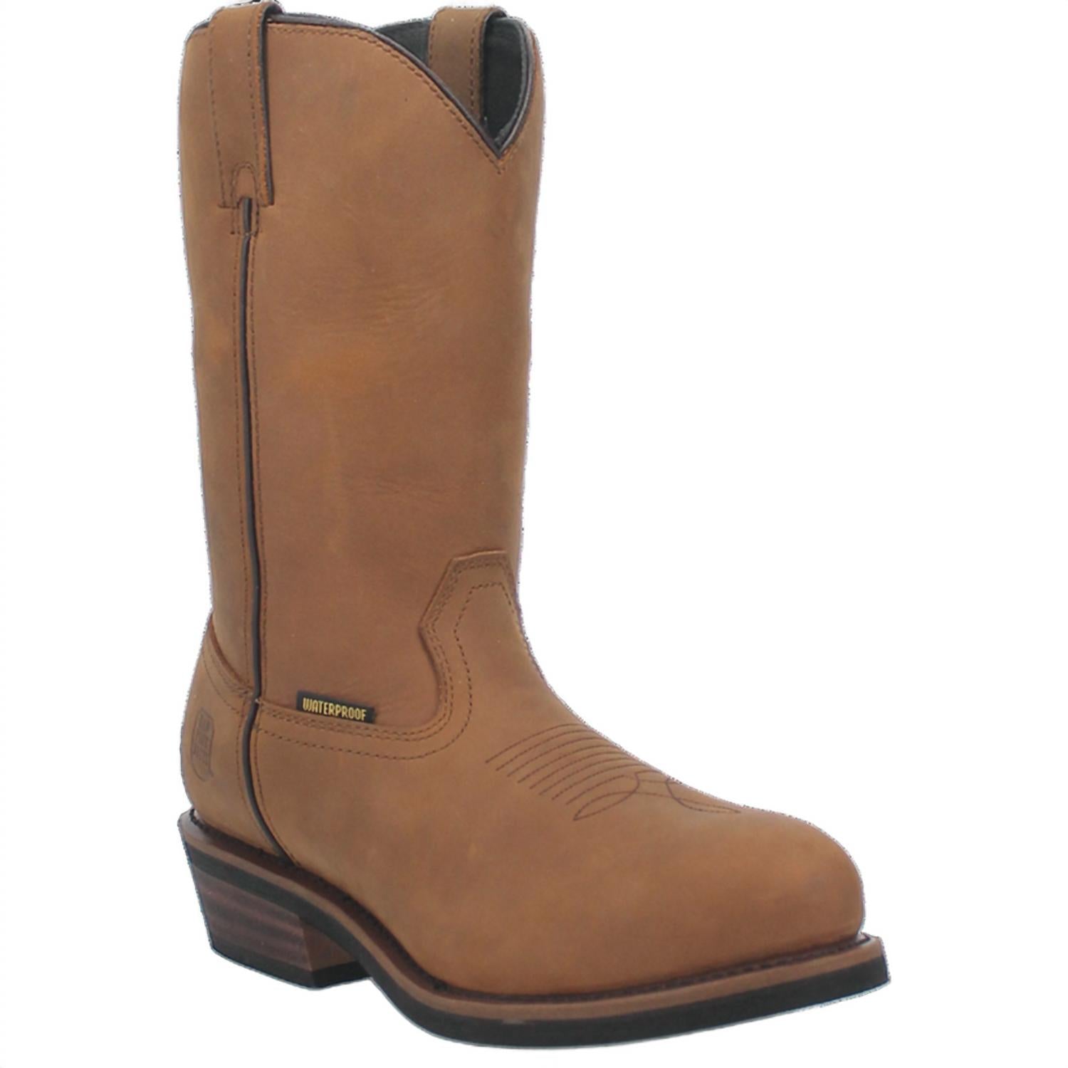 DAN POST. Men's Albuquerque Waterproof Pull-on Boot in tan distressed - men's boots
