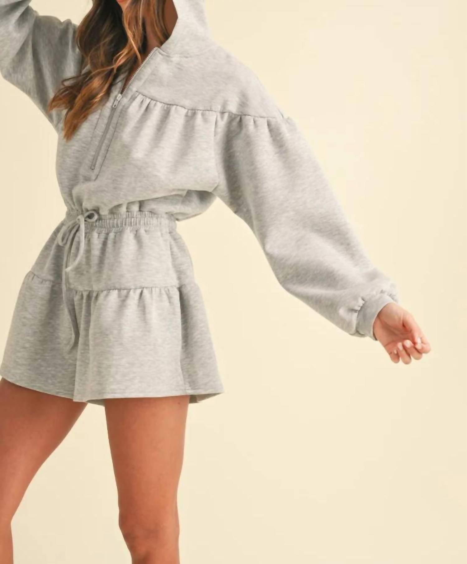 Mable - Gemini Scuba Sweatshirt Romper