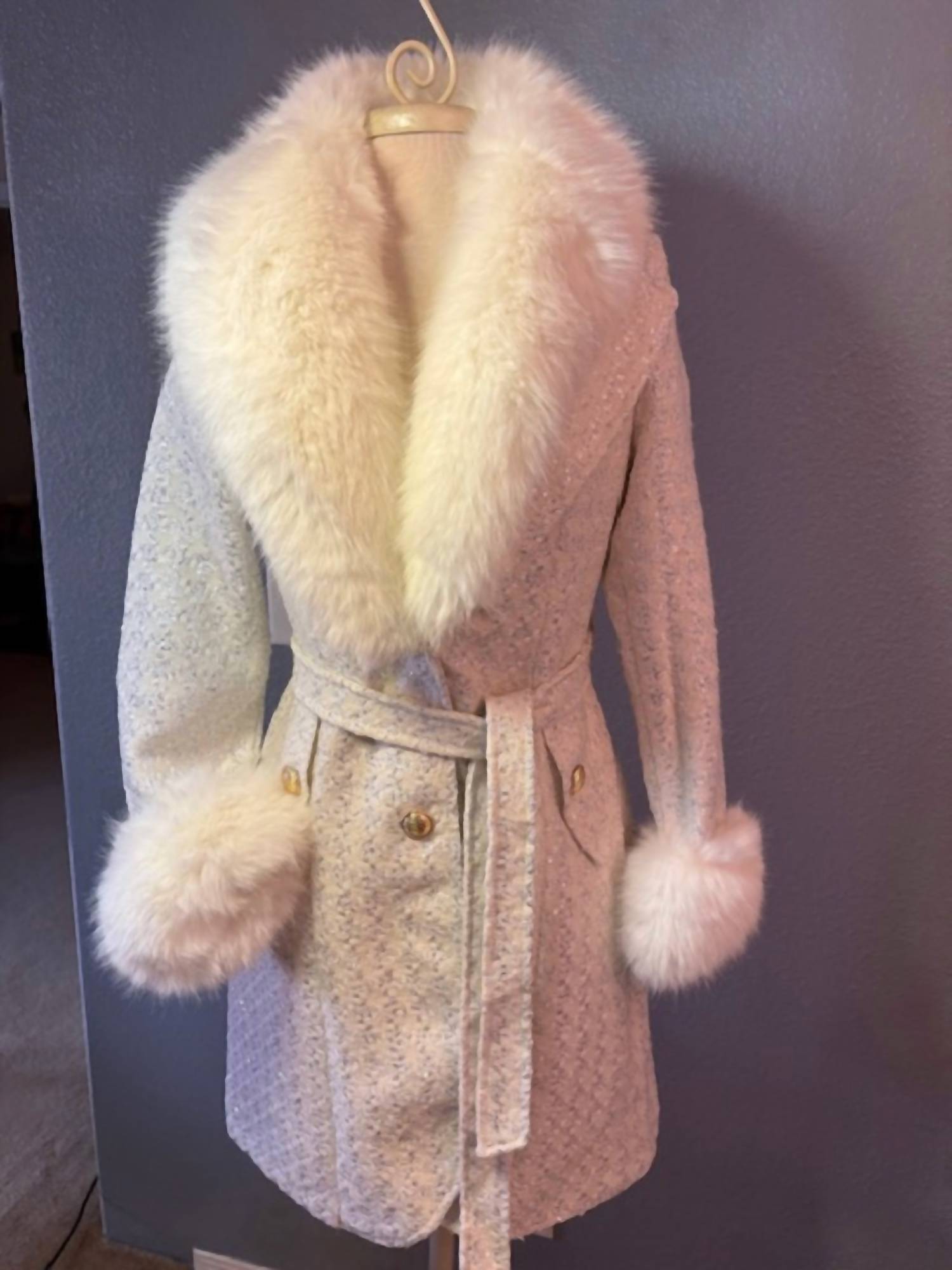 B Couture WOMEN'S LONG SLEEVE BUTTON COAT in white - women's jacket