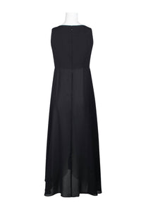 Adrianna Papell - Women's V-neck Sleeveless Jumpsuit With Skirt Overlay