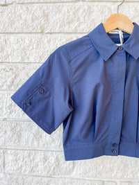 Simkhai - Sabrina Short Sleeve Crop Top