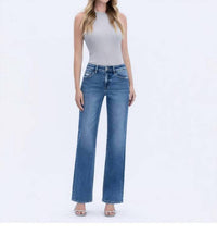 Vervet By Flying Monkey - Aileeah High Rise Full Length Slim Wide Jeans