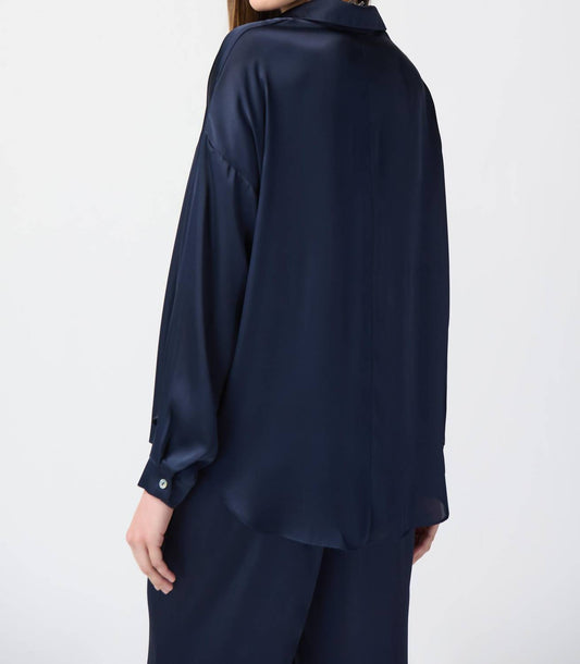 Joseph Ribkoff - Long Sleeve Satin Shirt