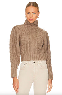 Astr - HAISLEY CABLE KNIT TURTLENECK SWEATER