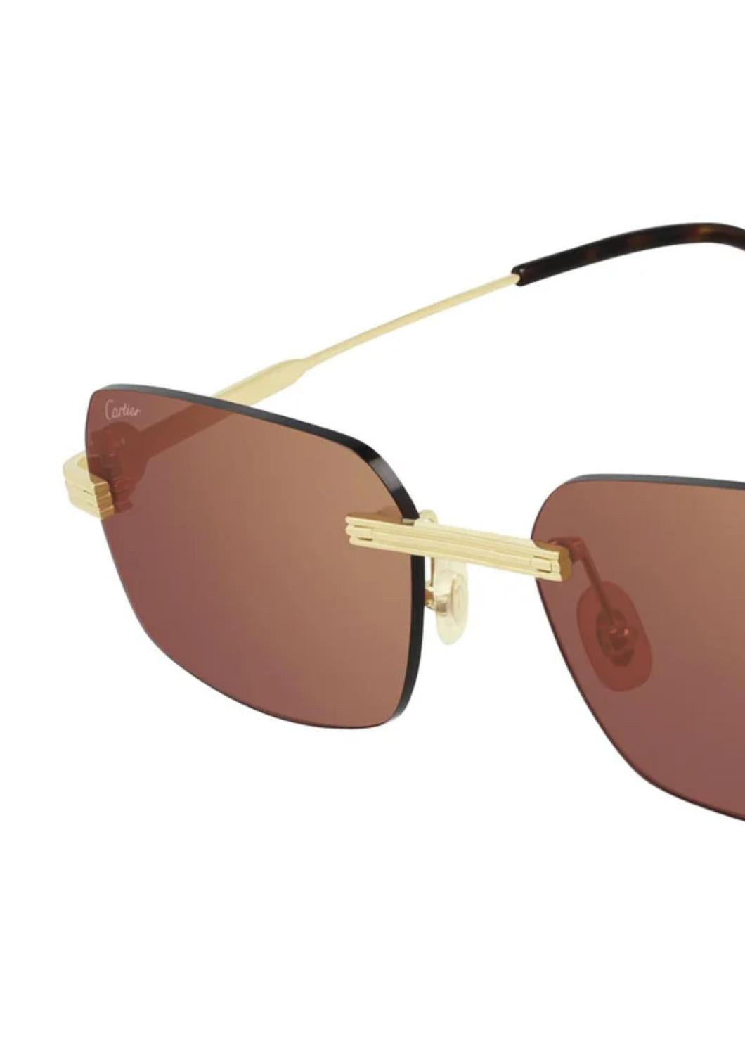 Cartier - Men's Rectagle Non Polarized Sunglasses