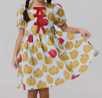 PINK CHICKEN Hermione Dress in gold apples 1 - kids' dress
