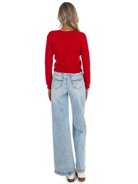LE LIS Loving You Cardigan in ruby red - women's cardigan - view 4