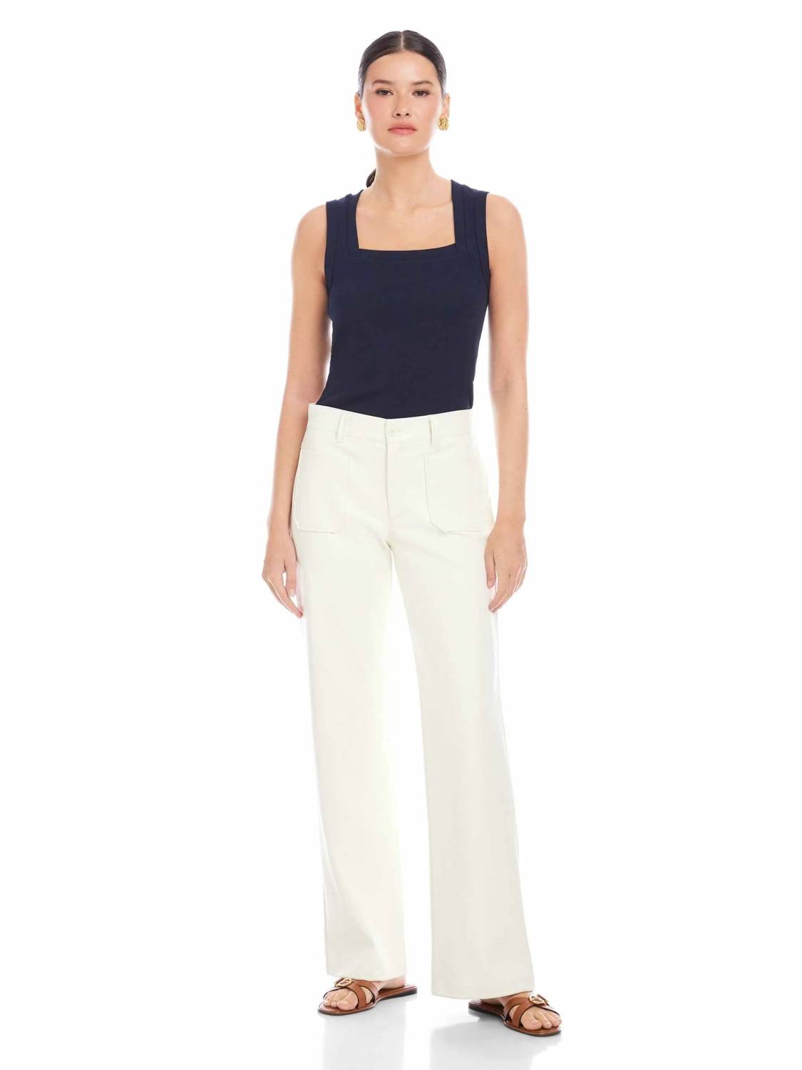 Fifteen Twenty - Sophia Faux Leather Wide-leg Pants