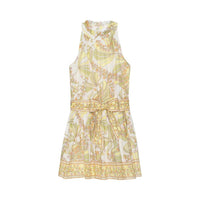 Sundays - Printed Lizette Halter Mini Dress