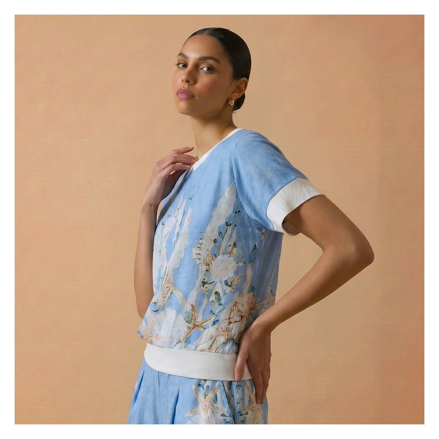 -Bl^Nk- - Aquarius Short Sleeve Top