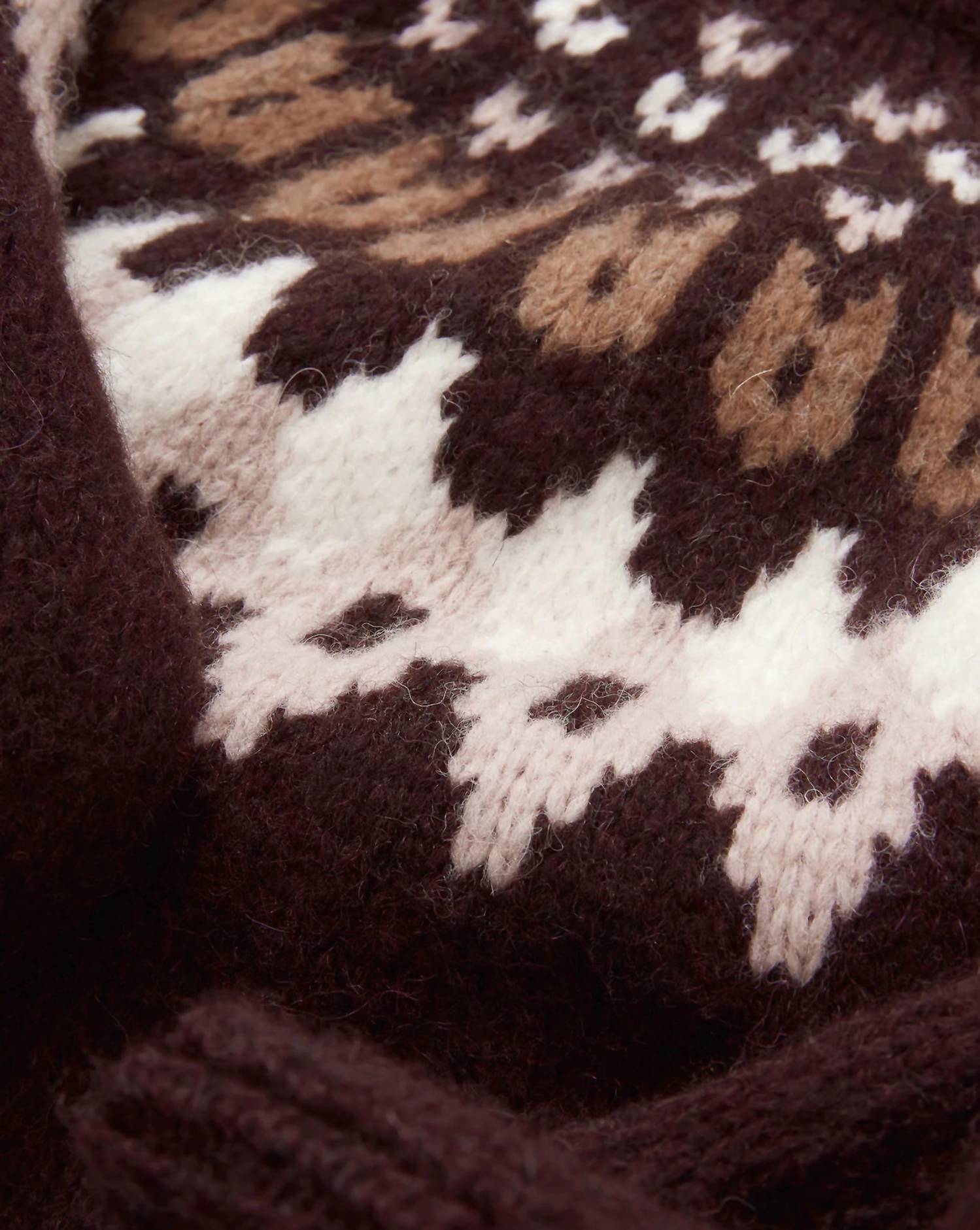 Veronica Beard Anne Fairisle Pullover in multi brown - women's sweater - view 5