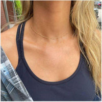 Nikki Smith Designs Women's Jess Ball Chain Necklace in gold - women's jewelry - detail view