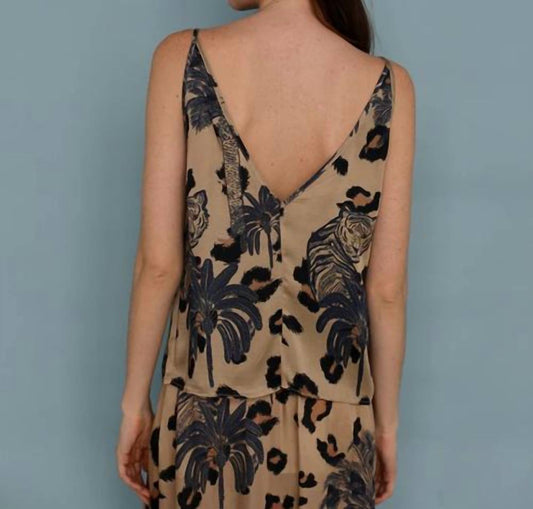 Las Sureñas - Silk Animal Print Tank Top