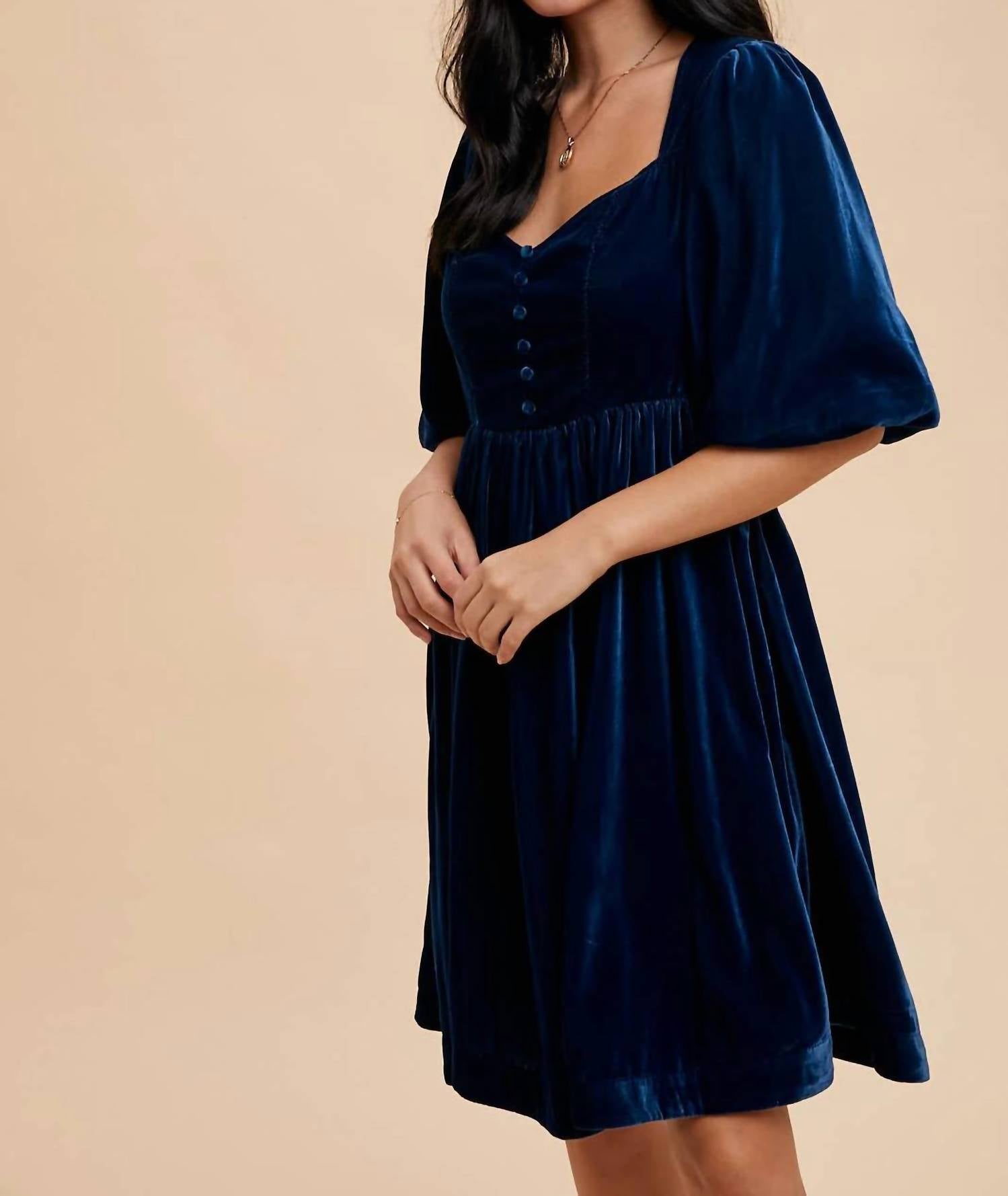 In-Loom - Sweetheart Velvet Mini Dress