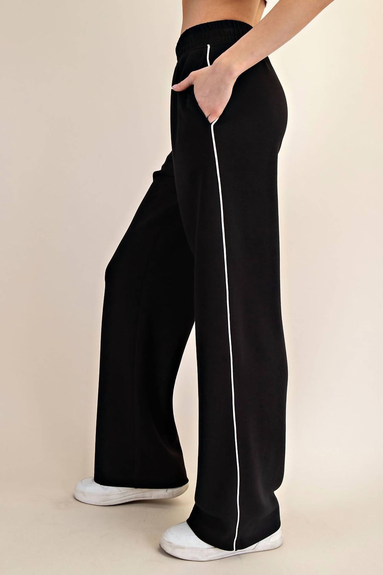 Rae Mode - Modal Scuba Piping Straight Leg Pant