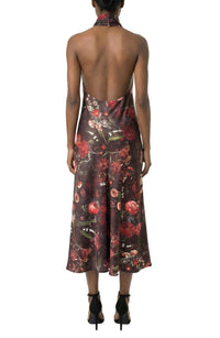 Area Stars Jersey Halter Dress in black garden - women's dress - alternate view