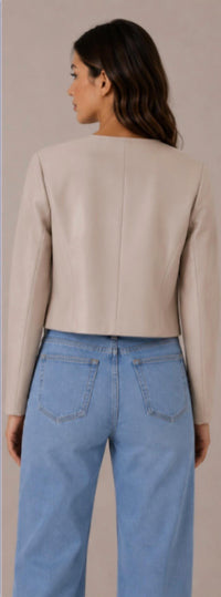 J. Society - Vegan 2 Pocket Zip Crew Collarless Jacket