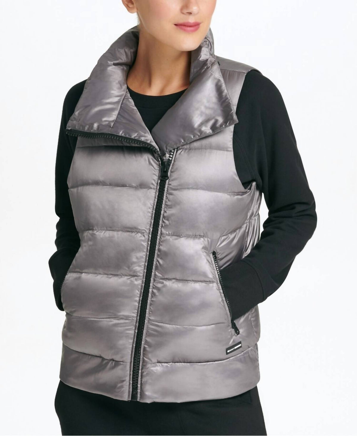 Dkny - Asymmetrical Zip Down Filled Vest
