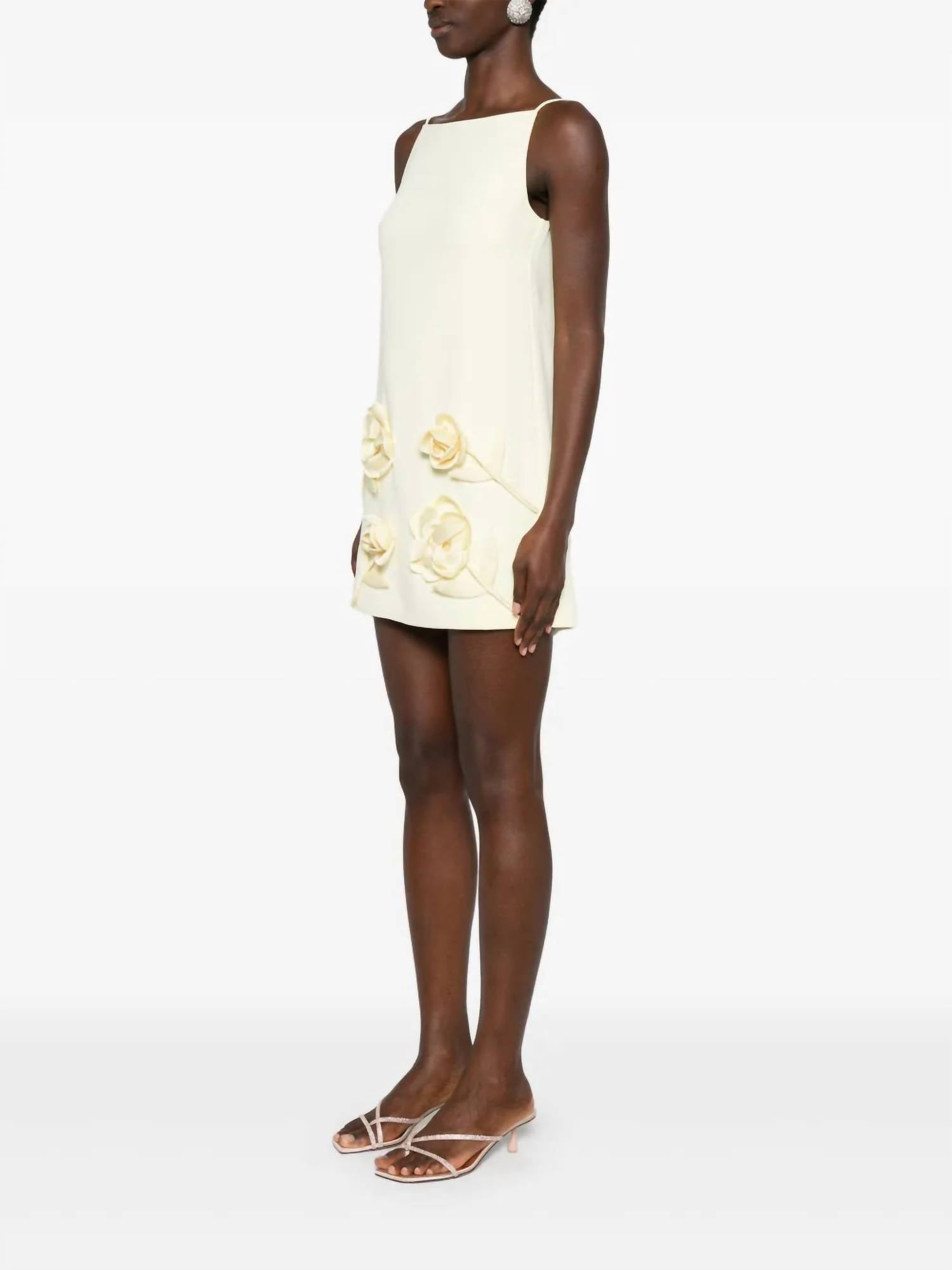 Self-Portrait - Crepe Flower Mini Dress