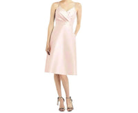Alfred Sung - Satin Twill V-neck Cocktail Dress