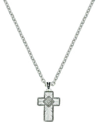 Montana Silversmiths - Men's Banded Feathered Cross Necklace