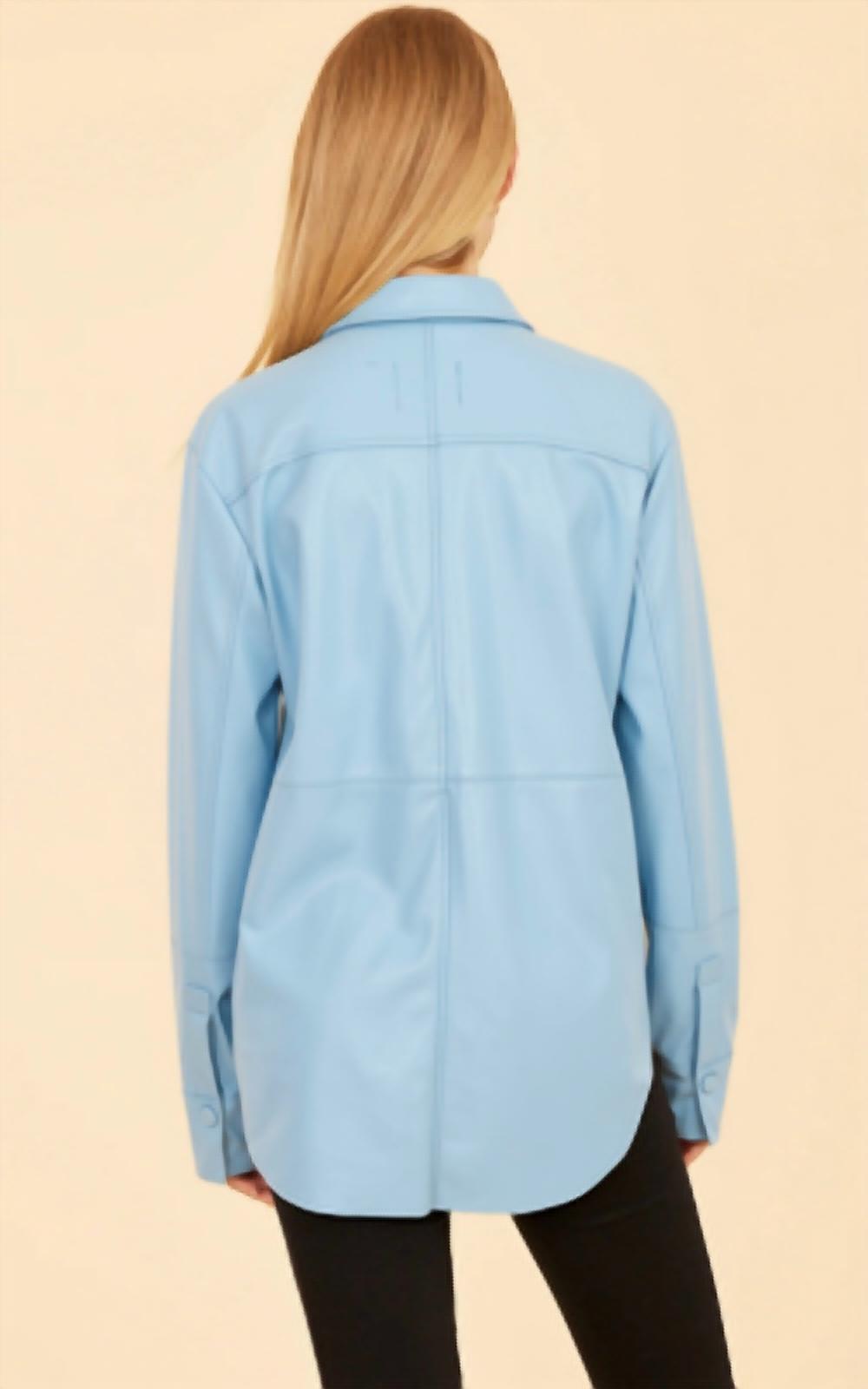 Dolce Cabo - Faux Leather Button Up Shirt