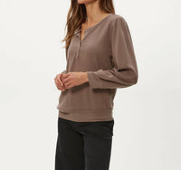 Michael Stars - Sophy Puff Sleeve Henley Tee