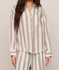Z Supply - The Perfect Striped Button Up Top