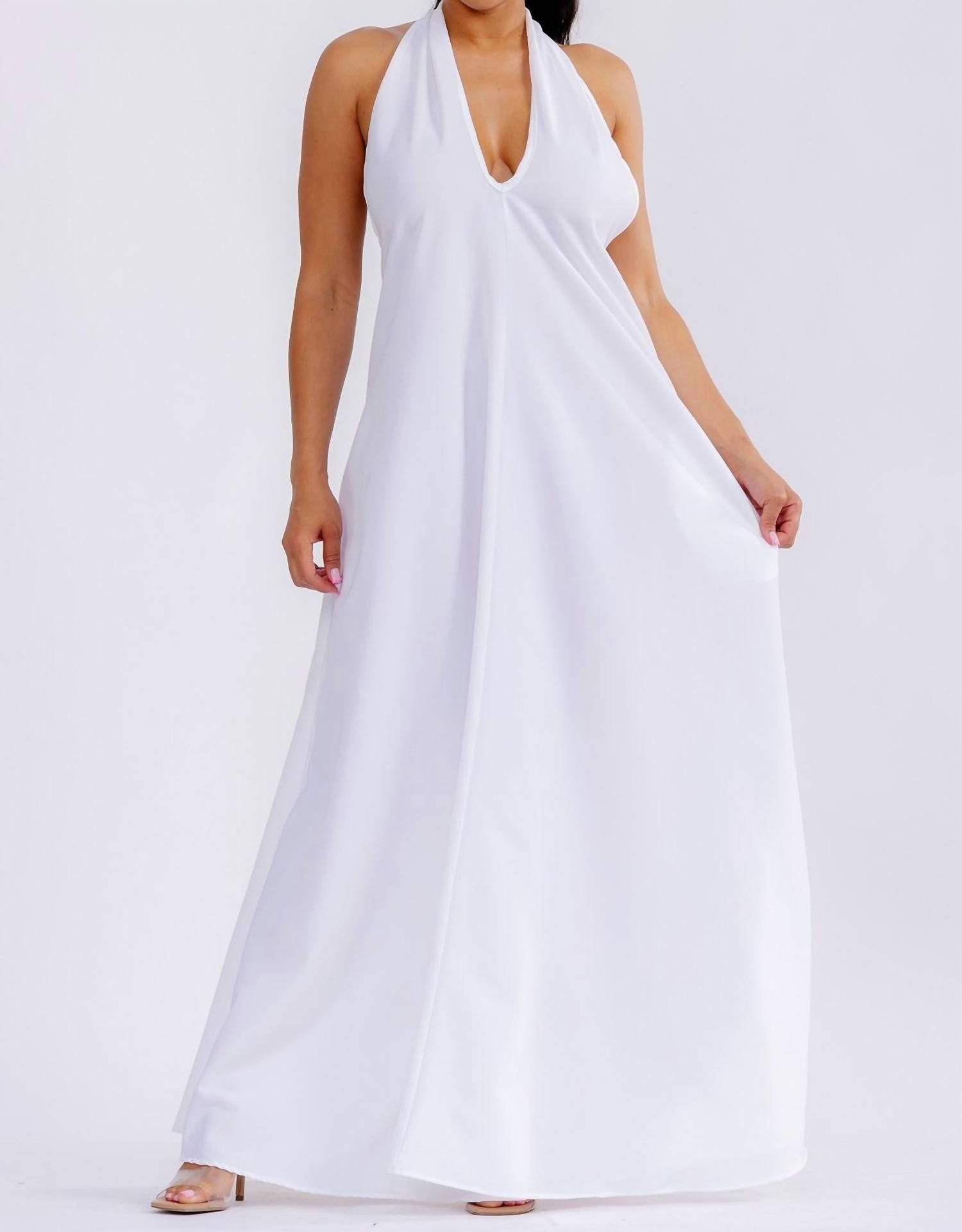 Karen T Design - Halter Neck Maxi Dress