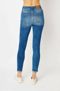 Judy Blue - High Waist Cuffed Hem Skinny Denim Jeans