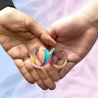 Gold & Honey - Women's Mermaid Lucite Hoops