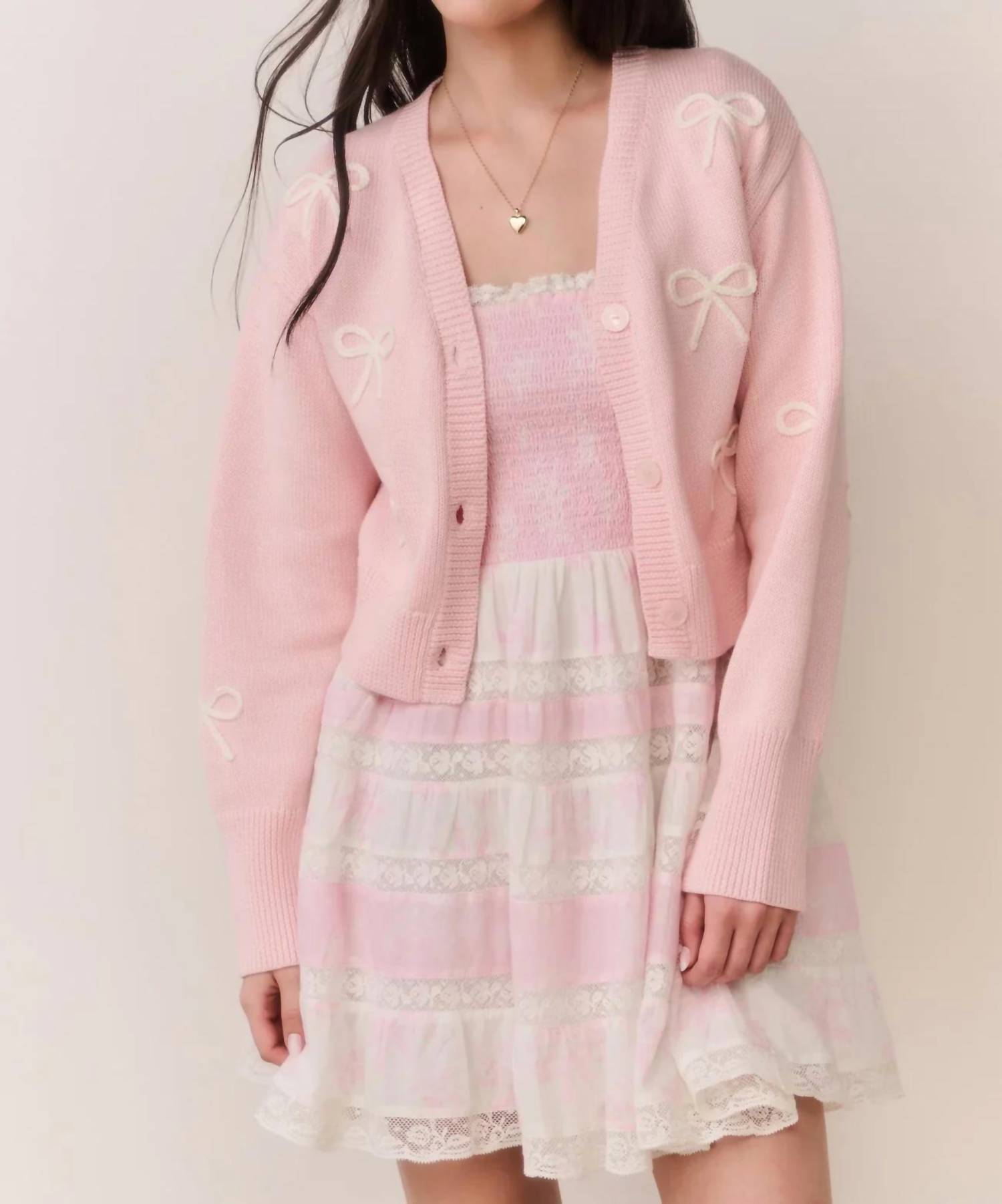 Loveshackfancy - Francette Cropped Knit Cardigan