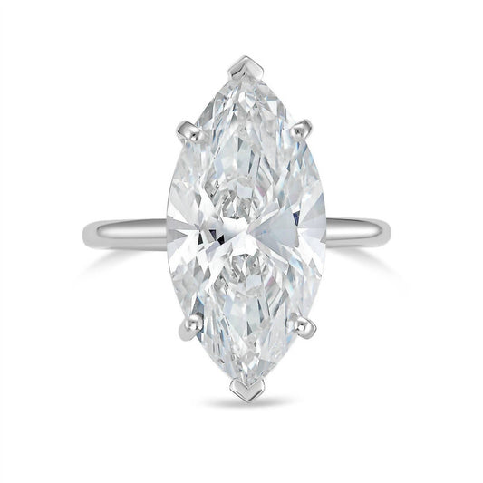 Diana M Jewels - Lab-grown Marquise-cut 8.00 Ct Diamond Solitaire Ring
