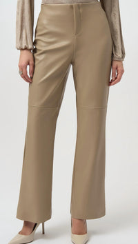 Joseph Ribkoff - Leatherette Wide Leg Pull On Pants