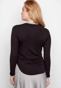 Iltm - Classic Crewneck Contrast Hem Top