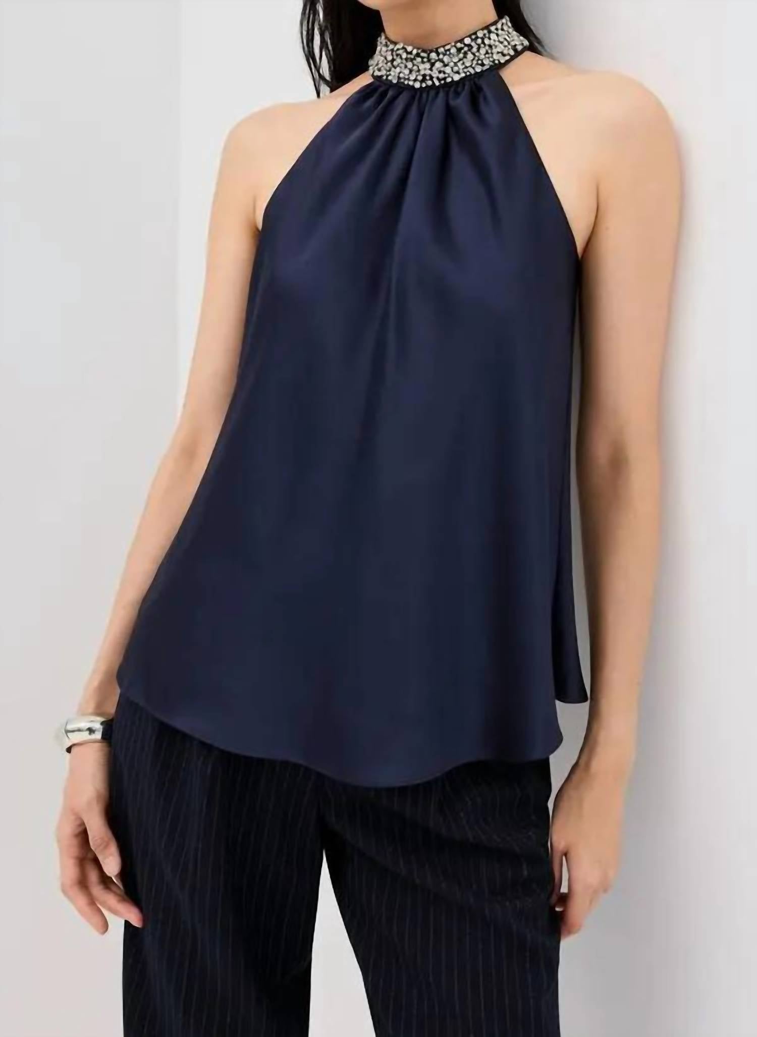 Simkhai - Navi Embellished Satin Top